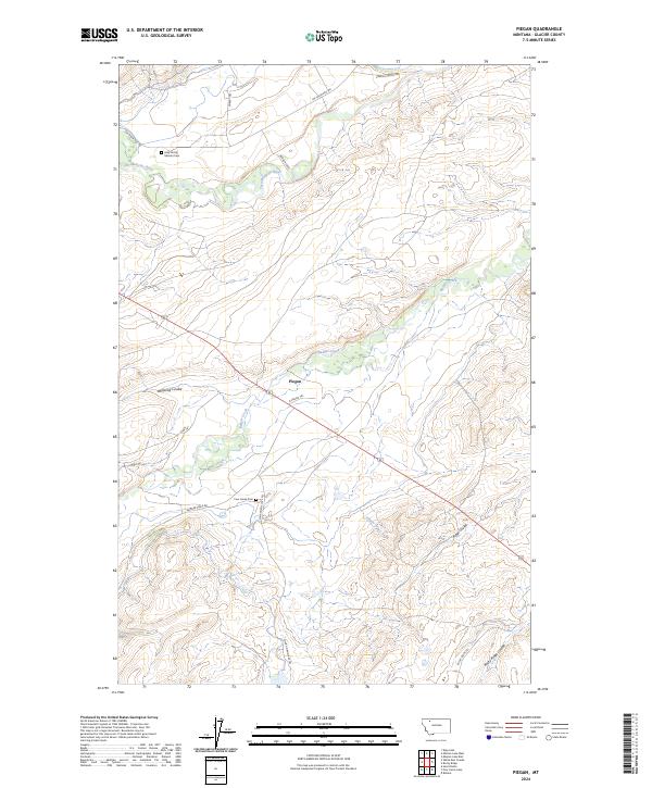 USGS Topographic Map – Piegan