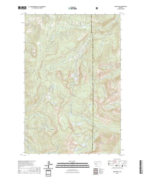USGS Topographic Map – Pikes Peak