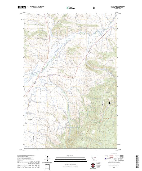 USGS Topographic Map – Pinchout Creek