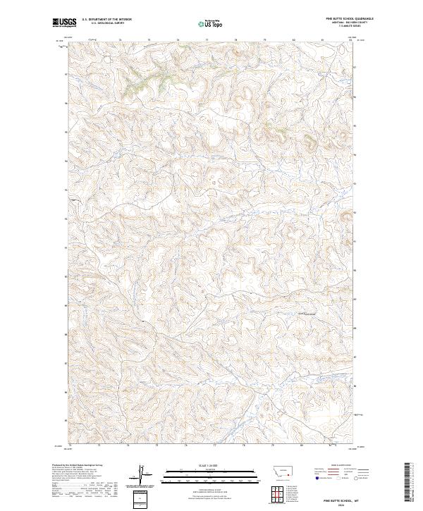 USGS Topographic Map – Pine Butte School