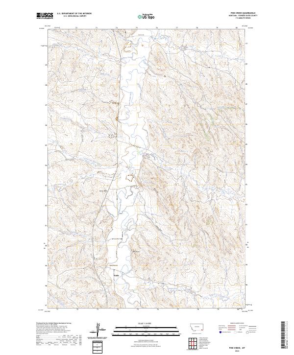 USGS Topographic Map – Pine Creek