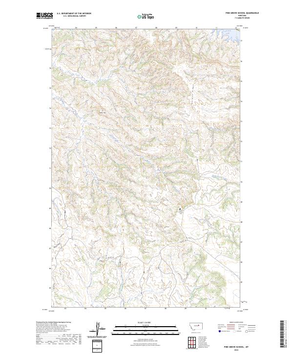 USGS Topographic Map – Pine Grove School