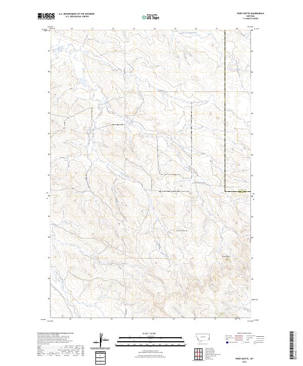 USGS Topographic Map – Piney Butte