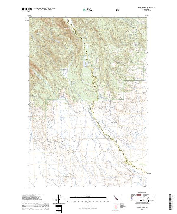 USGS Topographic Map – Pintler Lake