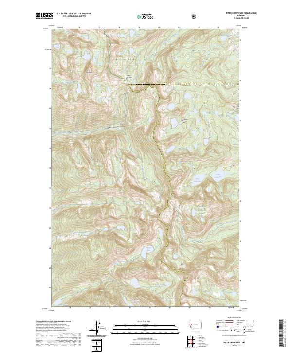 USGS Topographic Map – Piper-Crow Pass