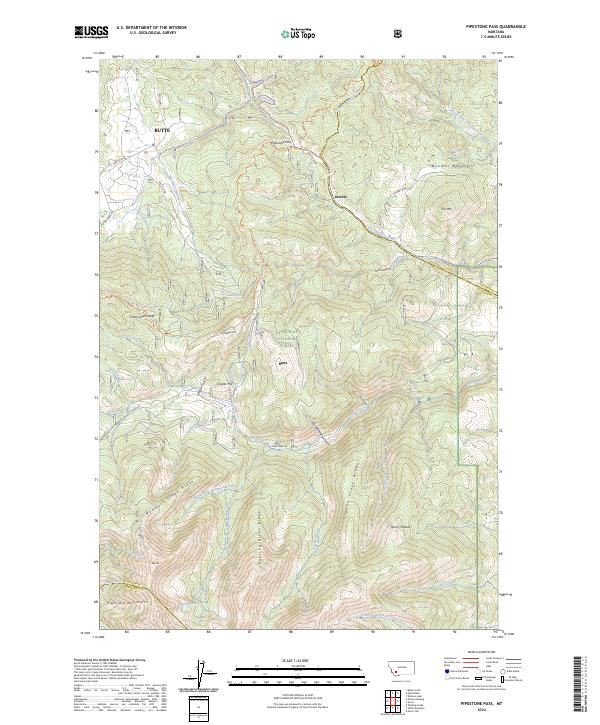 USGS Topographic Map – Pipestone Pass