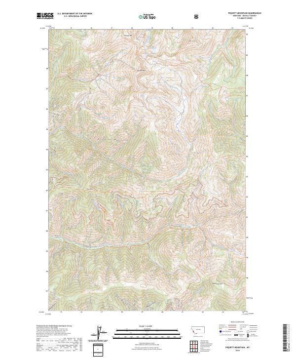 USGS Topographic Map – Piquett Mountain