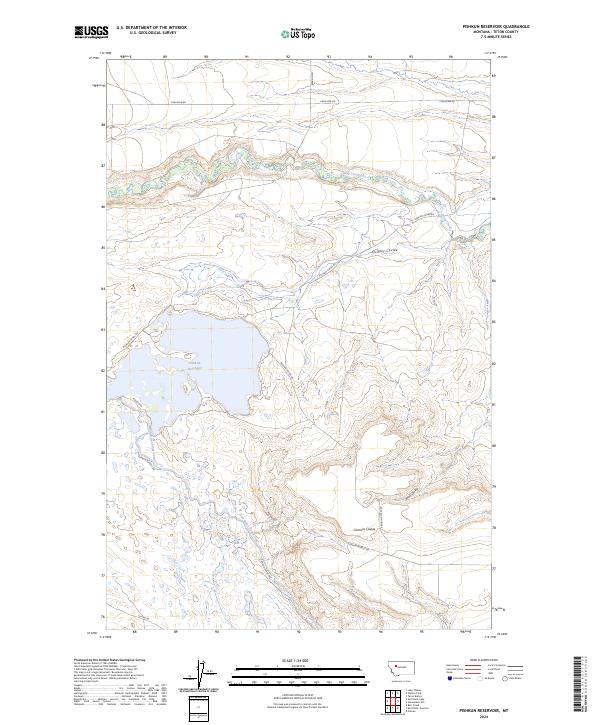 USGS Topographic Map – Pishkun Reservoir