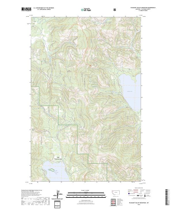 USGS Topographic Map – Pleasant Valley Mountain