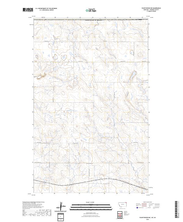 2024 Map of Plentywood NW, 2024 Print