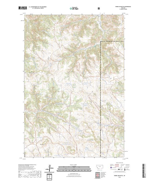 USGS Topographic Map – Poker Jim Butte