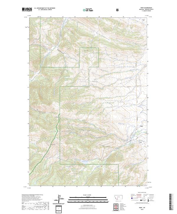 USGS Topographic Map – Pony