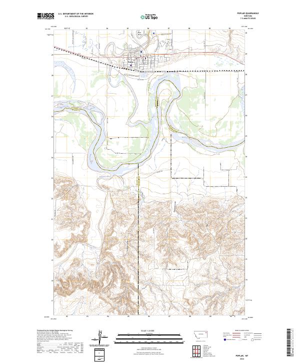 USGS Topographic Map – Poplar