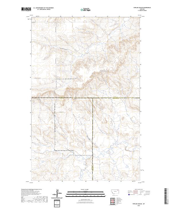 USGS Topographic Map – Poplar Coulee