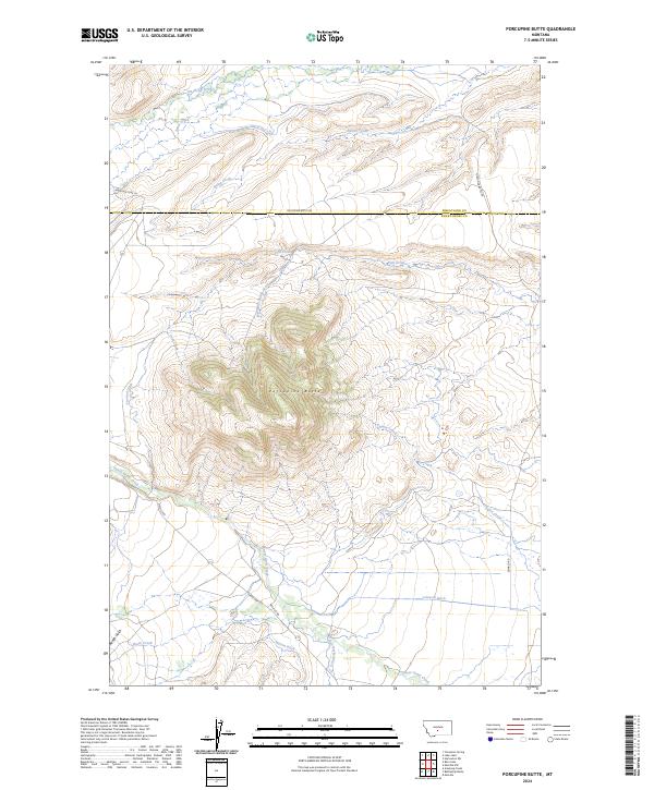 USGS Topographic Map – Porcupine Butte