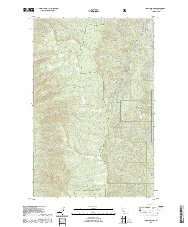 USGS Topographic Map – Porcupine Creek