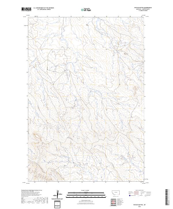 USGS Topographic Map – Potato Buttes