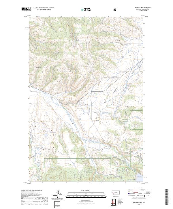 USGS Topographic Map – Potato Lakes