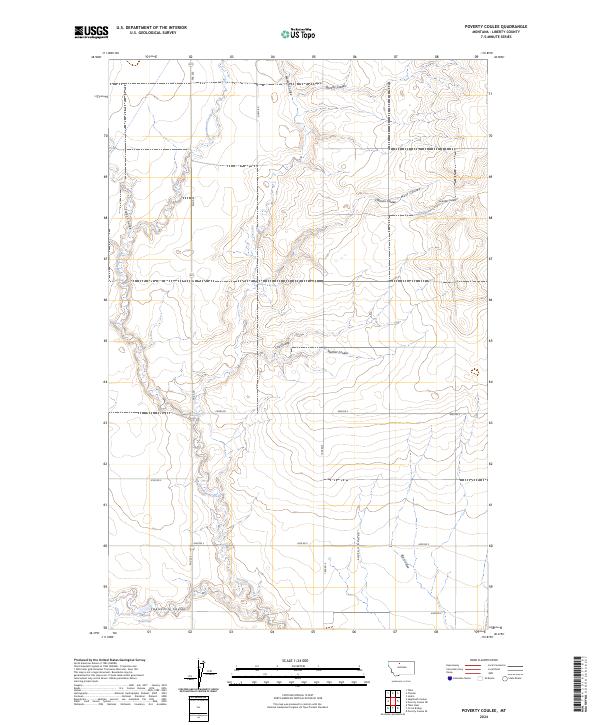 USGS Topographic Map – Poverty Coulee