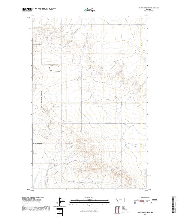 USGS Topographic Map – Poverty Coulee NE