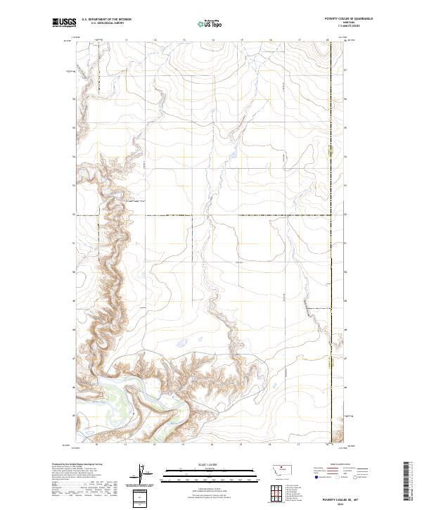 USGS Topographic Map – Poverty Coulee SE