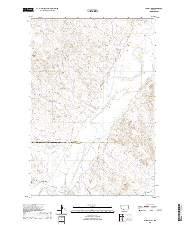 USGS Topographic Map – Powderville