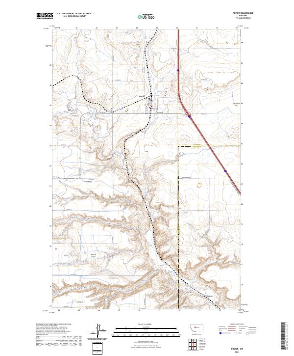 USGS Topographic Map – Power