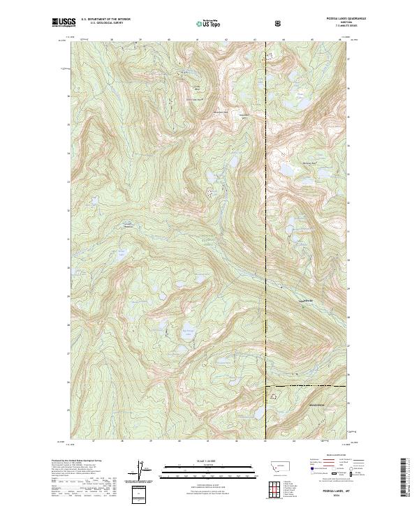 USGS Topographic Map – Pozega Lakes