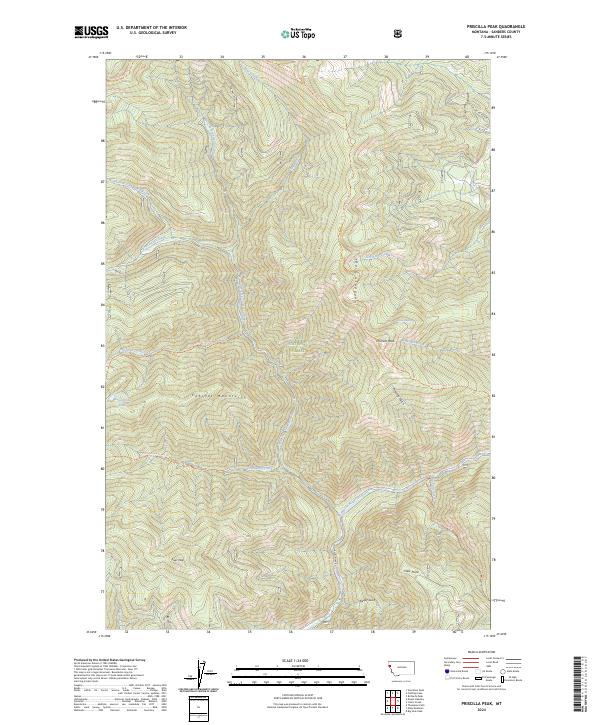 USGS Topographic Map – Priscilla Peak
