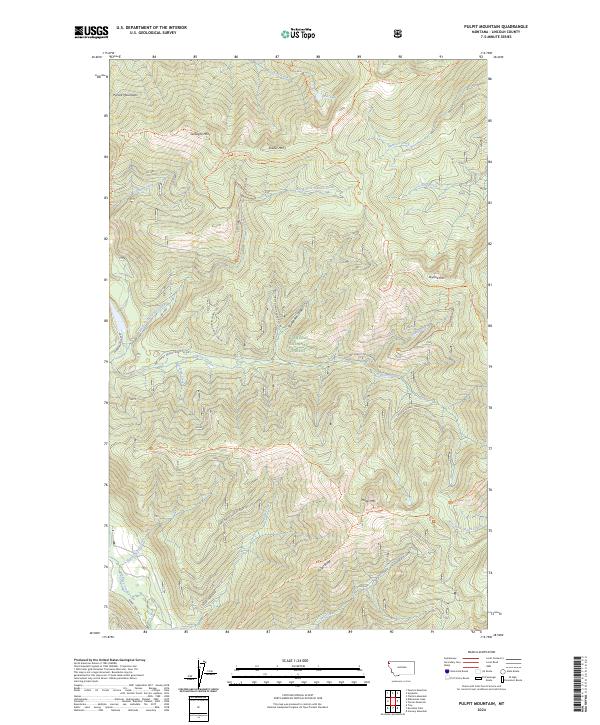 USGS Topographic Map – Pulpit Mountain