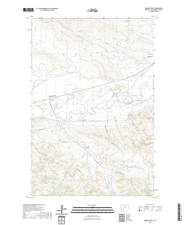 USGS Topographic Map – Queens Point