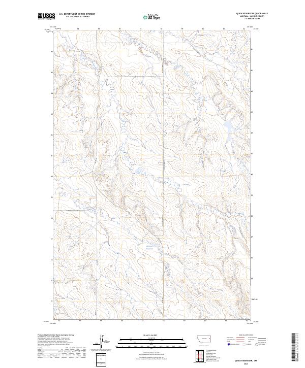 USGS Topographic Map – Quick Reservoir