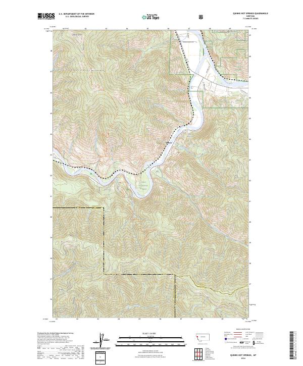 USGS Topographic Map – Quinns Hot Springs