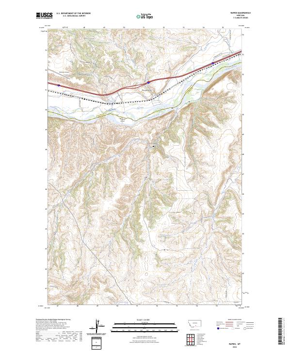 USGS Topographic Map – Rapids