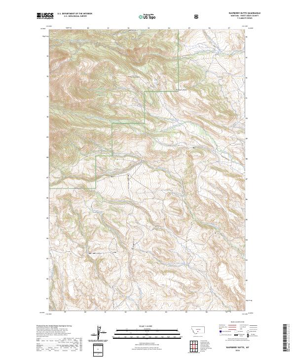 USGS Topographic Map – Raspberry Butte
