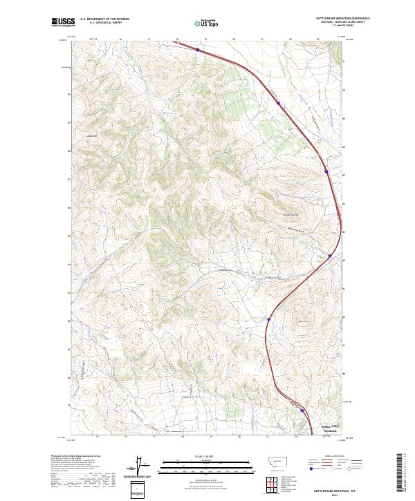 USGS Topographic Map – Rattlesnake Mountain