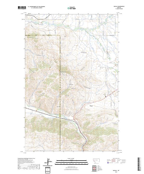 USGS Topographic Map – Ravalli
