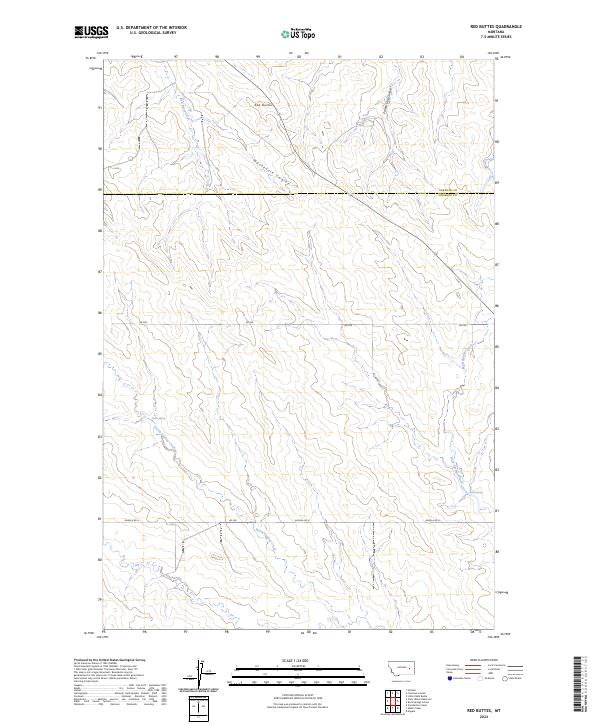 USGS Topographic Map – Red Buttes