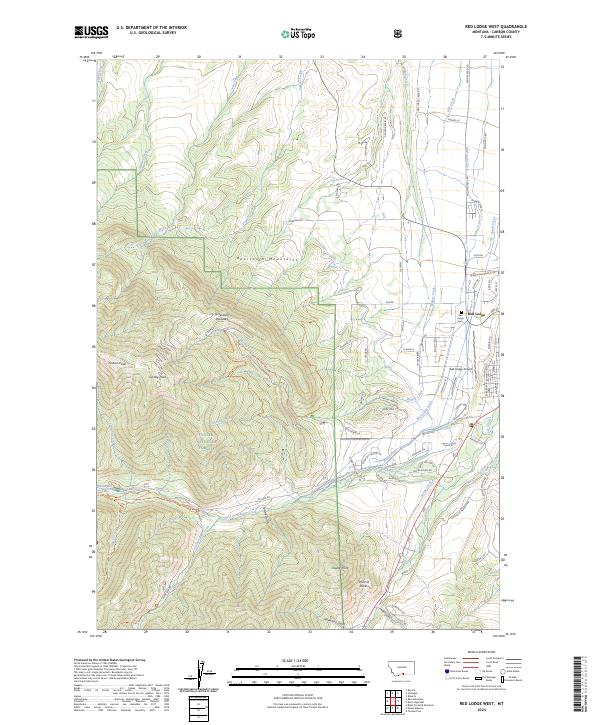 USGS Topographic Map – Red Lodge West