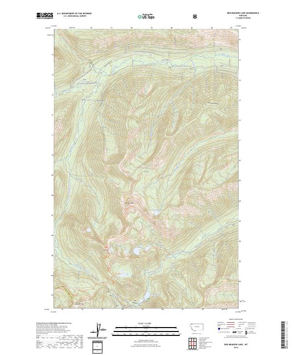 USGS Topographic Map – Red Meadow Lake