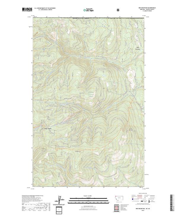 USGS Topographic Map – Red Mountain