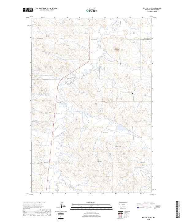 USGS Topographic Map – Red Top Butte