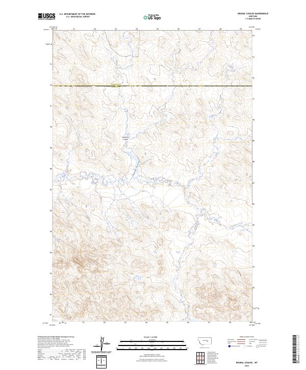USGS Topographic Map – Regnal Coulee
