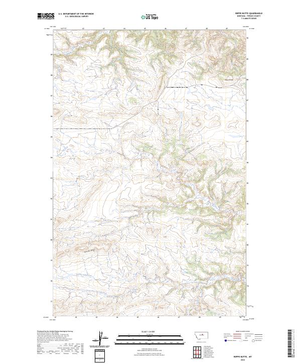 USGS Topographic Map – Reppe Butte