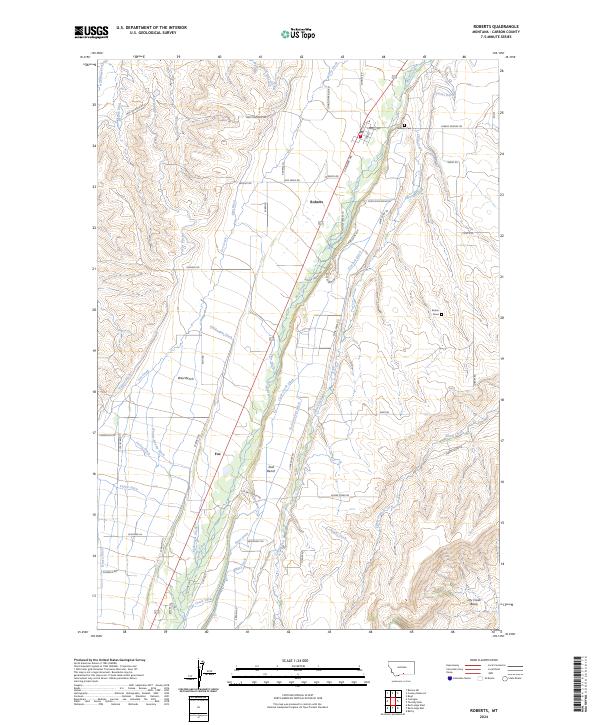 USGS Topographic Map – Roberts