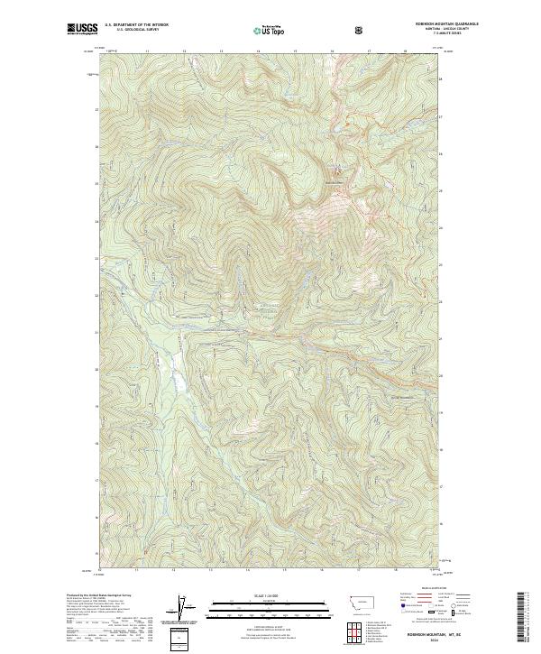USGS Topographic Map – Robinson Mountain
