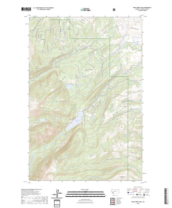 USGS Topographic Map – Rock Creek Lake