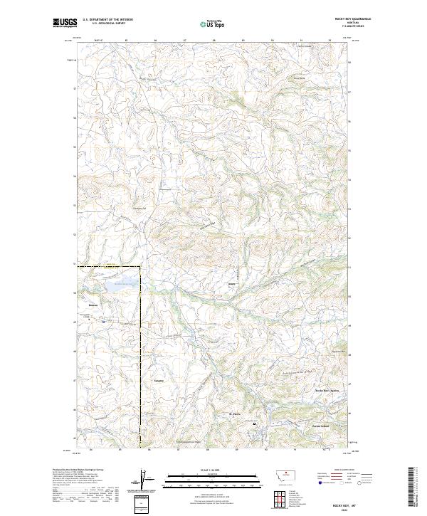 USGS Topographic Map – Rocky Boy