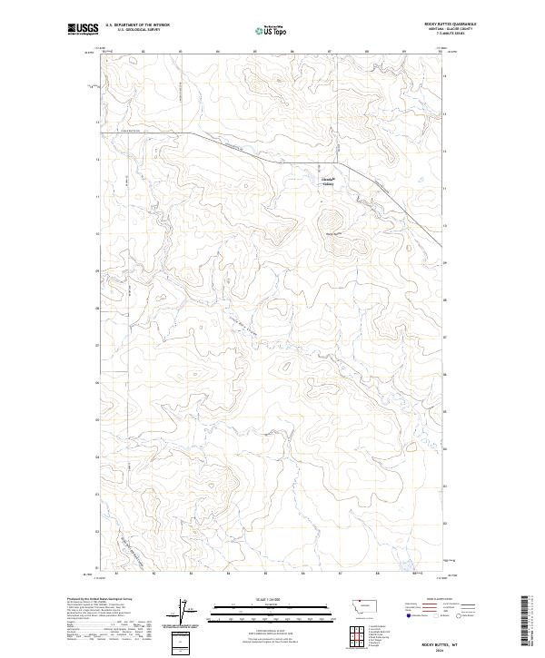 USGS Topographic Map – Rocky Buttes