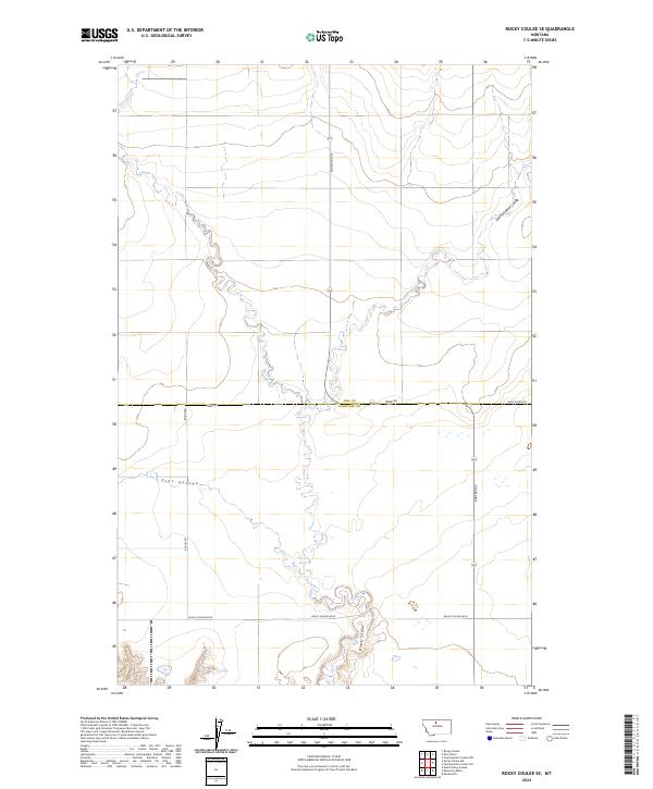 USGS Topographic Map – Rocky Coulee SE